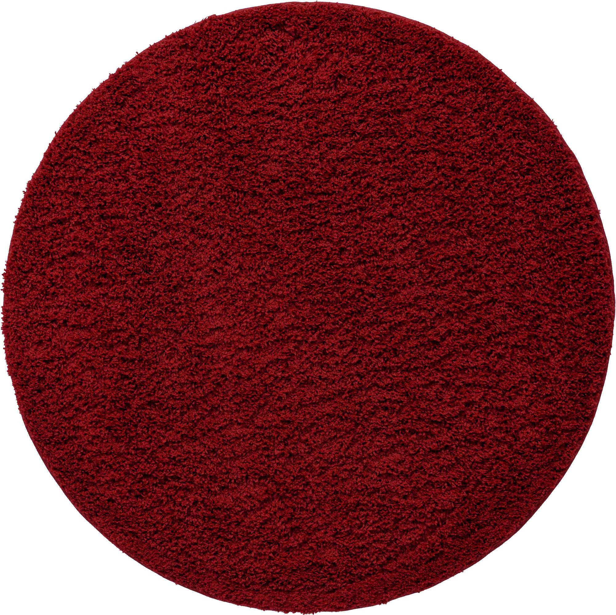 5' x 5' Hartwell · Solid Shag Rug, cherryred
