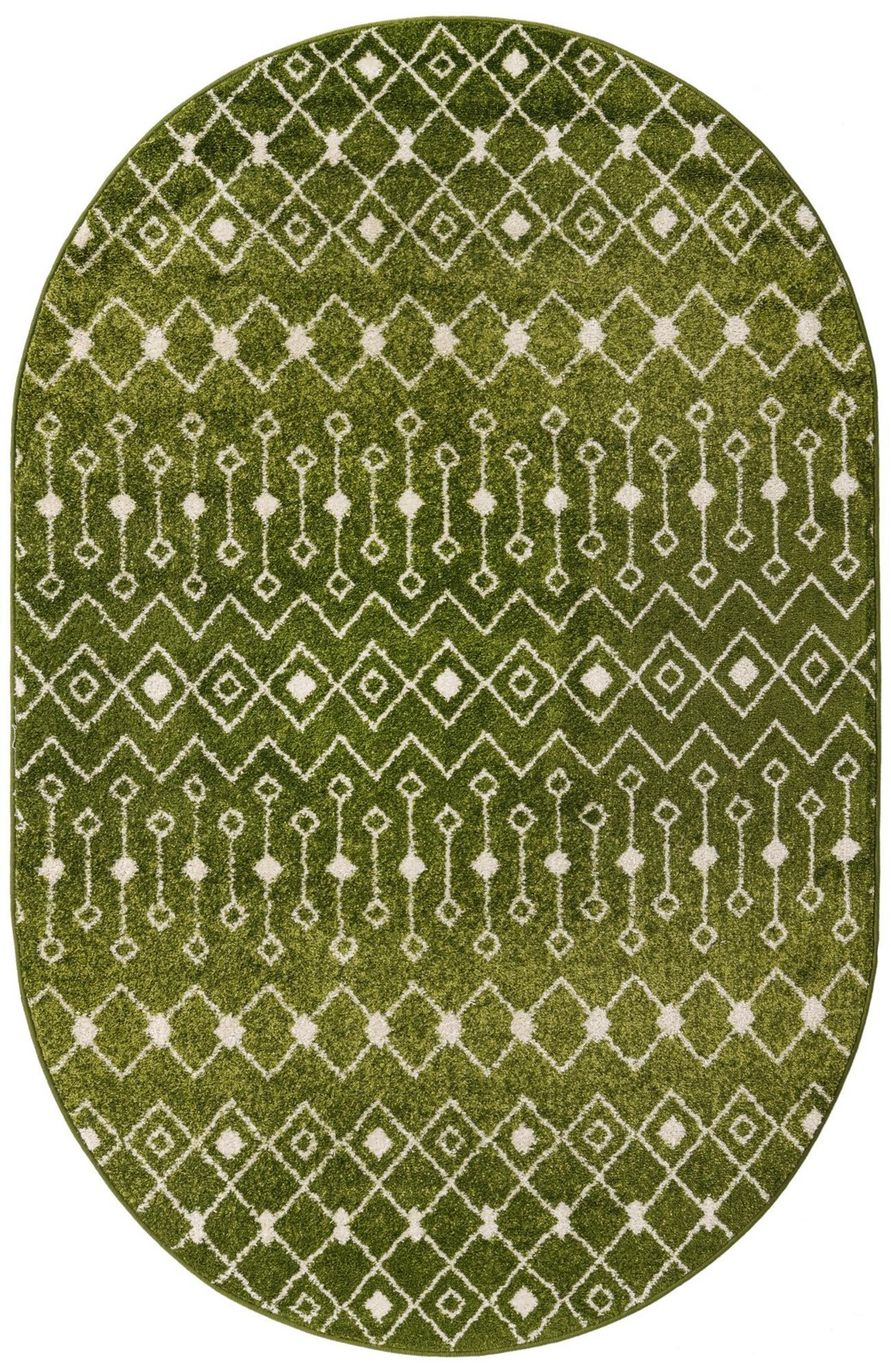 5' 3 x 8' Boswell · Diamond rug, green