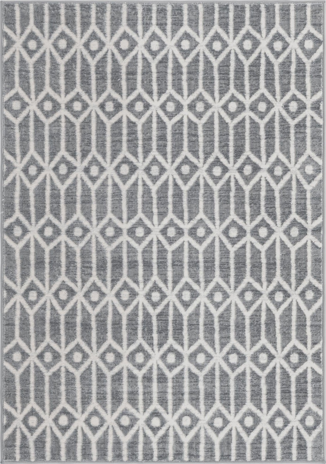 4' x 6' Vincent · Diamond rug, grey
