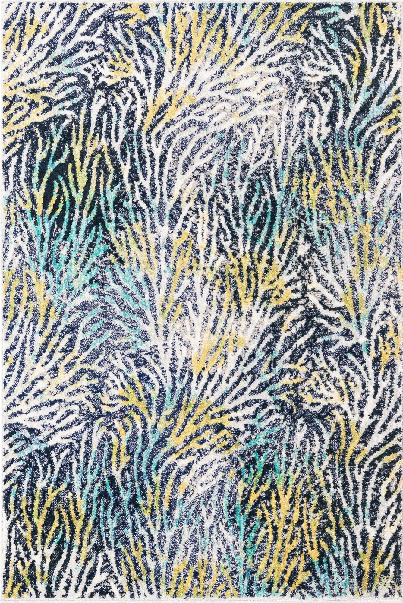4' x 6' Braemar · Floral / botanical rug, blue