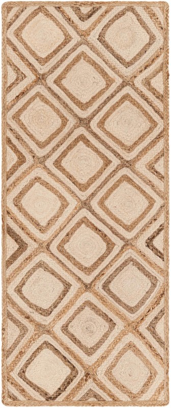 Halsey · Diamond Braided Jute Rug, natural