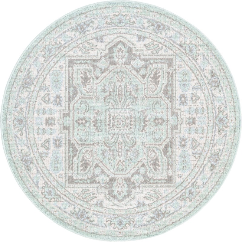 3' 3 x 3' 3 Jessup · Border rug, mint