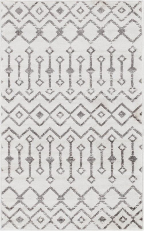 3' x 5' 3 Dudley · Geometric rug, ivory and gray