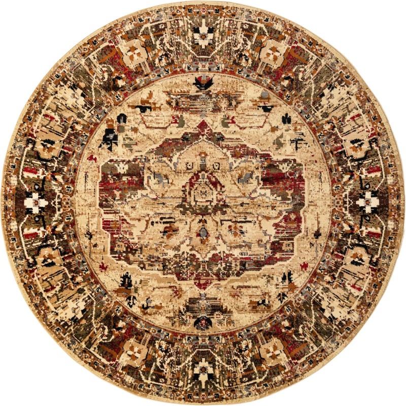 7' 10 x 7' 10 Winthrop · Border rug, cream