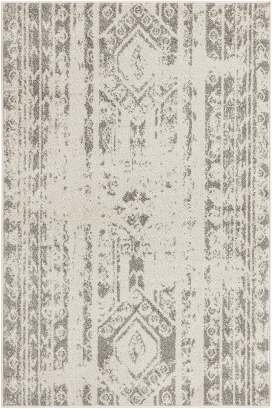4' x 6' Underhill · Abstract rug, ivory and gray