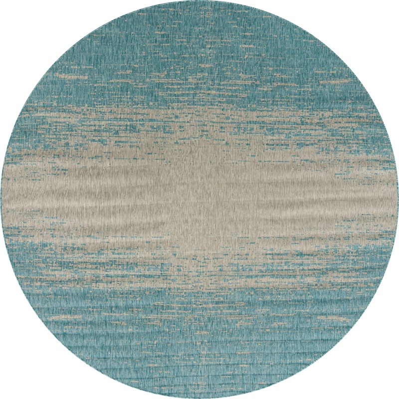10' 8 x 10' 8 Buell · Abstract Outdoor Rug, aqua