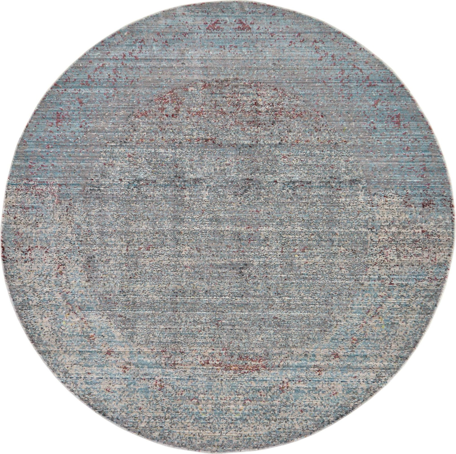 6' x 6' Moorhead · Abstract rug, gray and burgundy