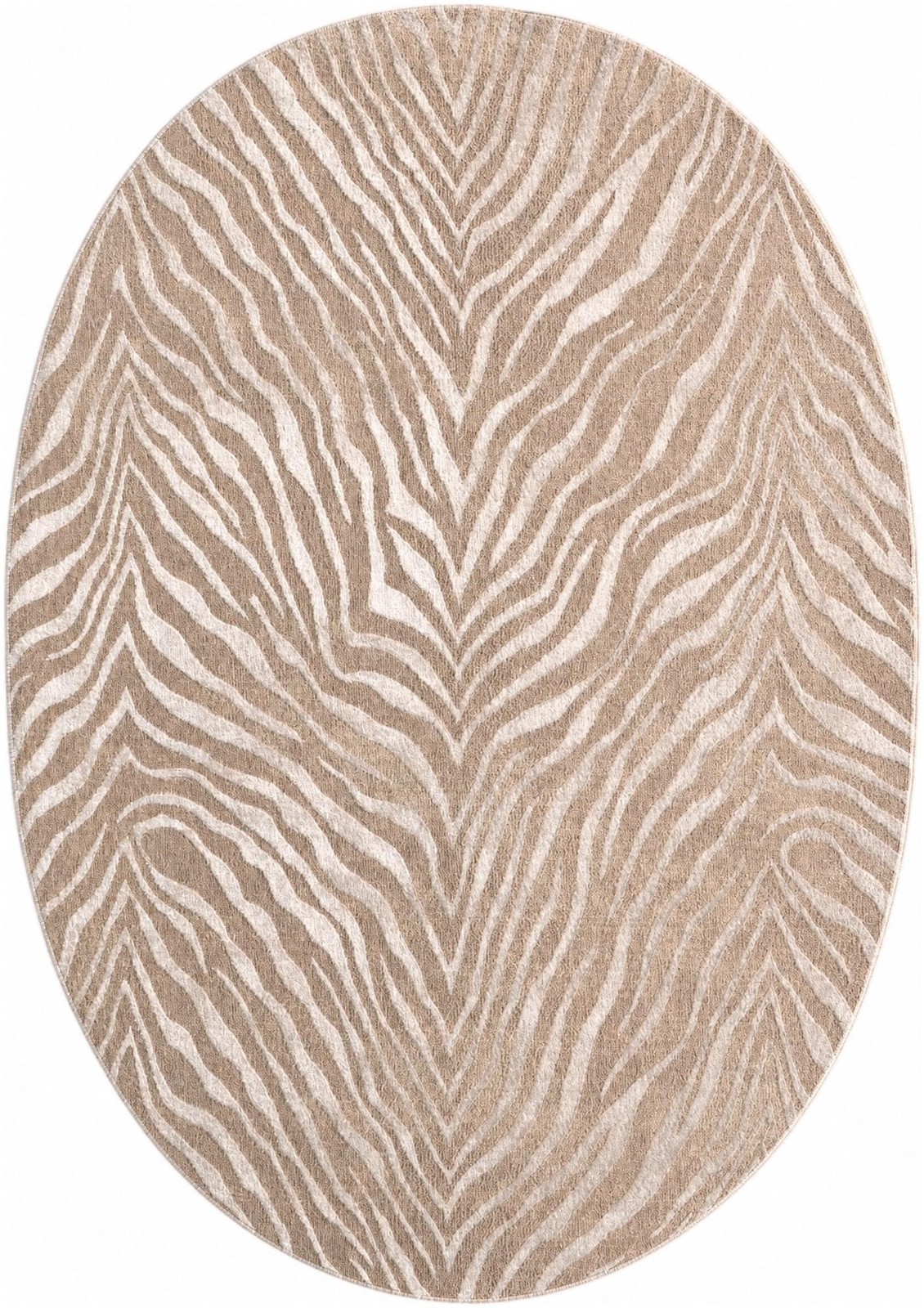 7' x 10' Beckford · Zebra rug, beige and ivory