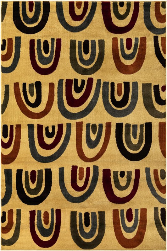 6' x 9' Foxley · Geometric rug, cream