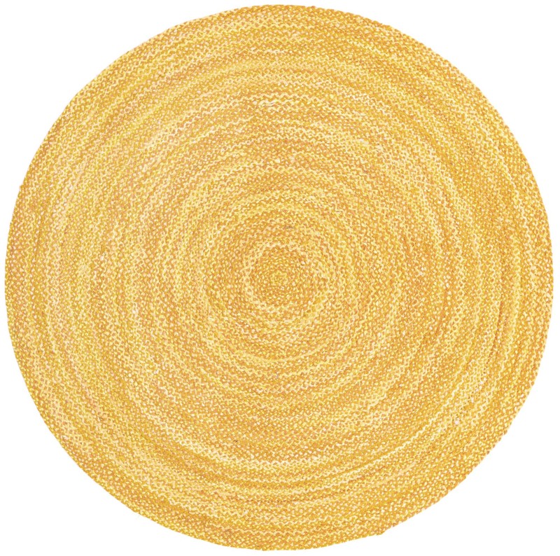 Heywood · Braided Chindi Rug, yellow and orange