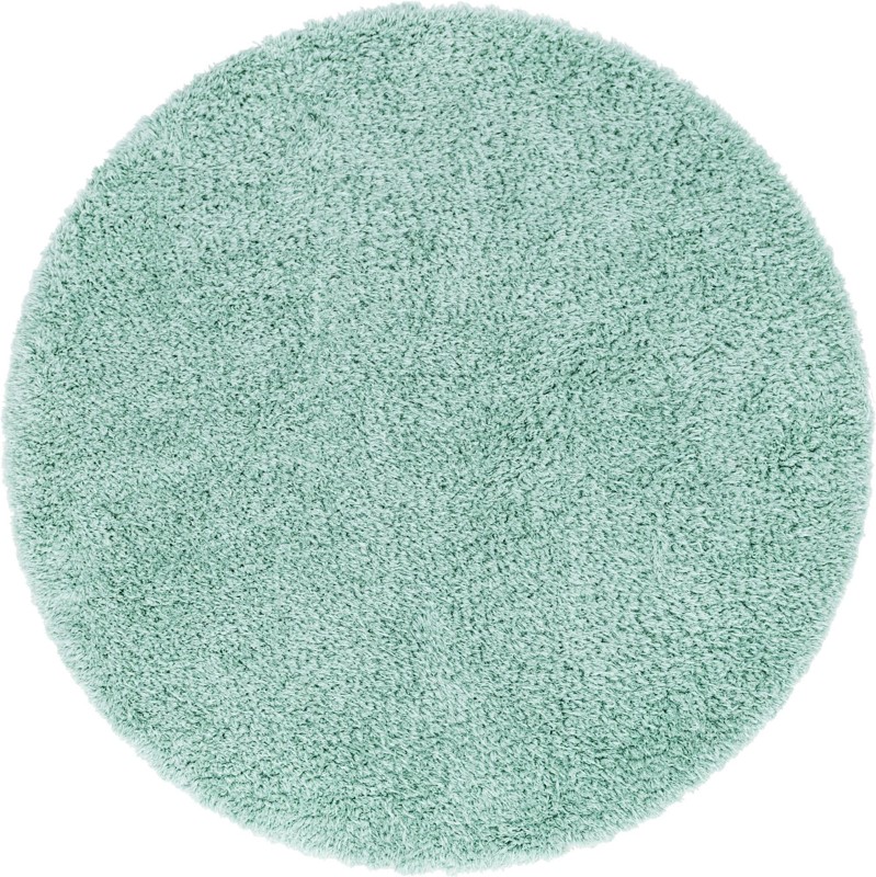 8' x 8' Olympia · Solid Shag Rug, cyan