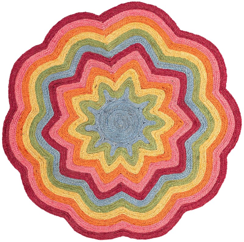 4' 1 x 4' 1 Owen · Gradient Braided Jute Rug, multi