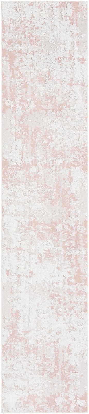 2' 7 x 12' Coxwell · Abstract rug, pink and ivory