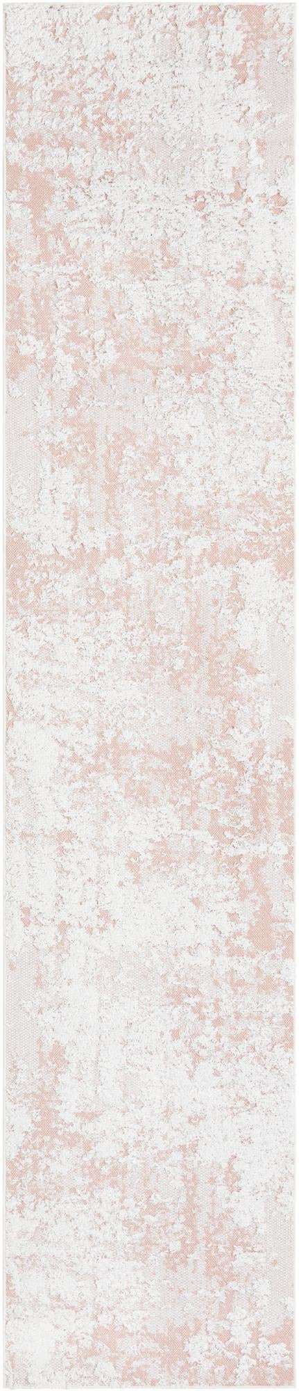 2' 7 x 12' Coxwell · Abstract rug, pink and ivory