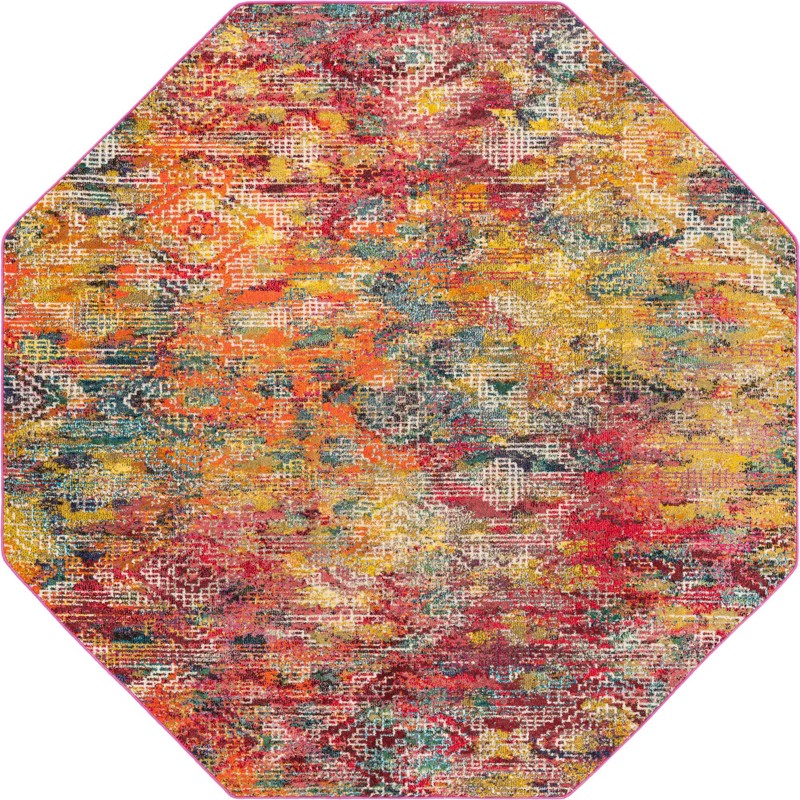 7' 10 x 7' 10 Forrest · Abstract Washable Rug, multi