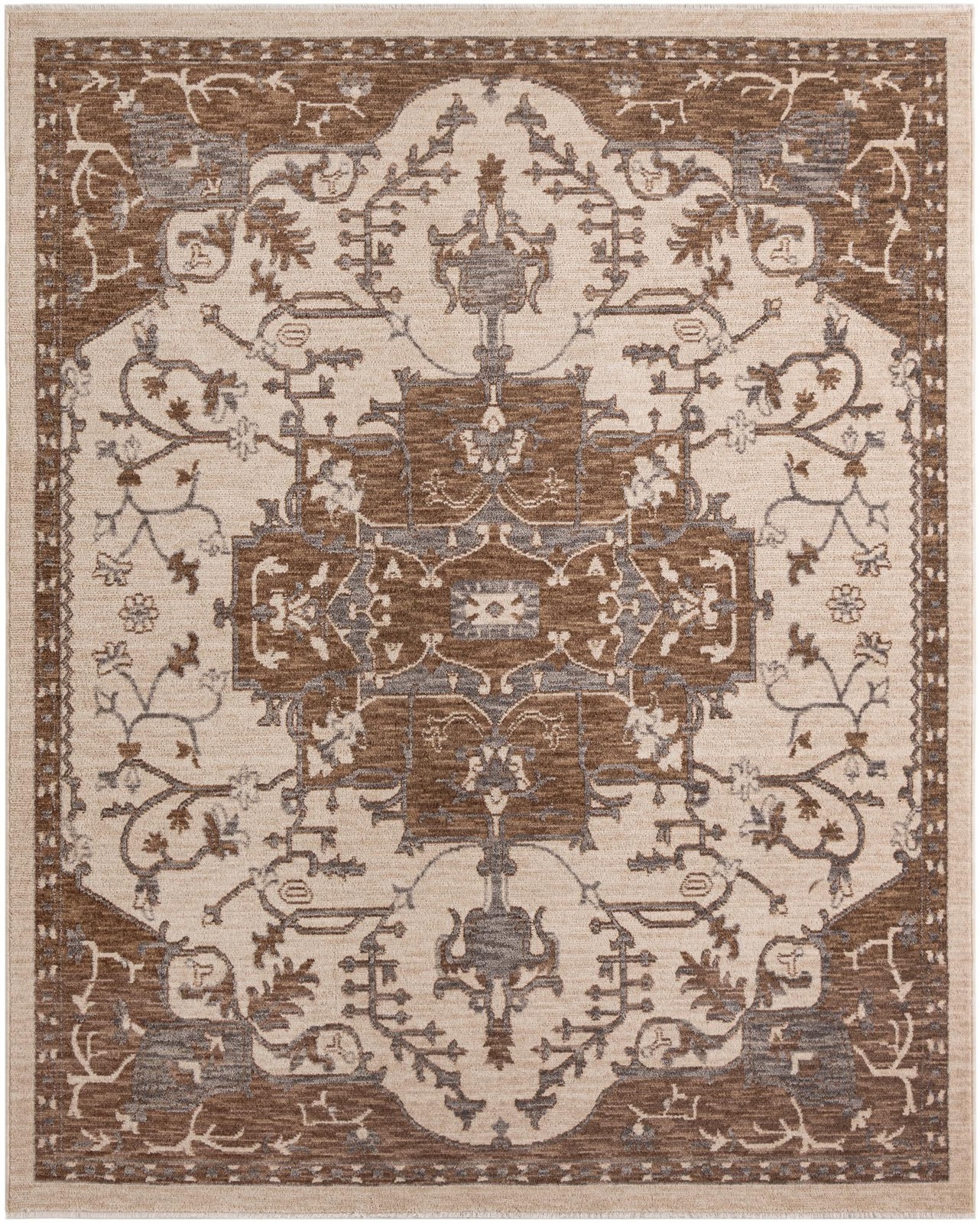 8' x 10' Colter · Medallion rug, beige and gray