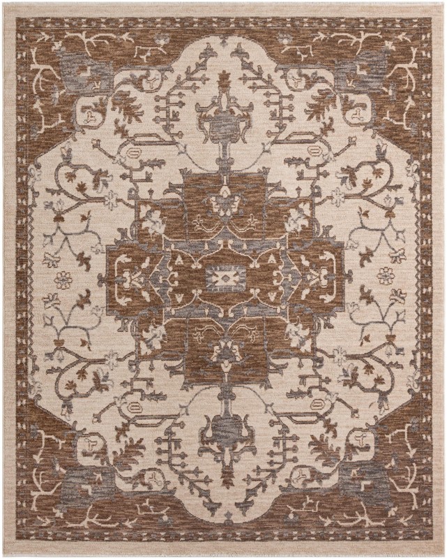 8' x 10' Colter · Medallion rug, beige and gray