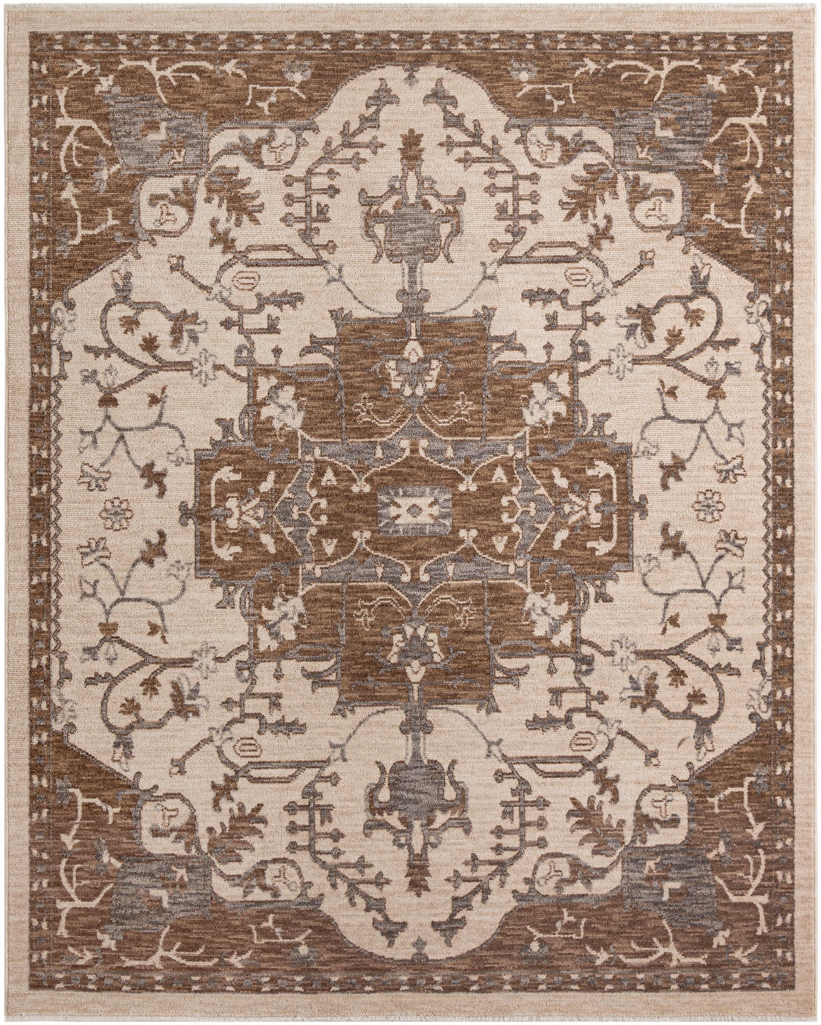 8' x 10' Colter · Medallion rug, beige and gray