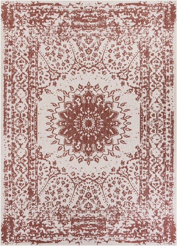 Royce · Border Outdoor Rug, rust red