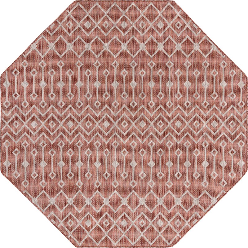 7' 10 x 7' 10 Kearney · Diamond Outdoor Rug, rustred