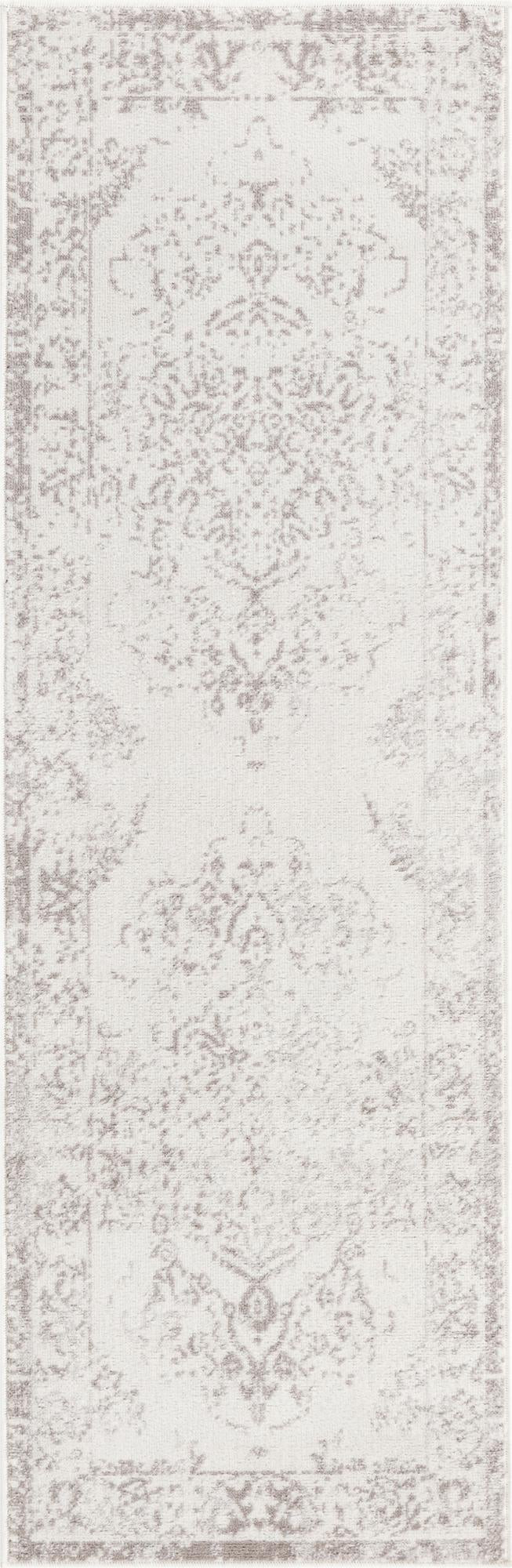 2' x 6' Curlew · Border rug, cream