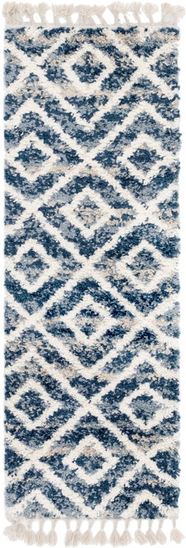 Tunstall · Diamond Shag Rug, blue