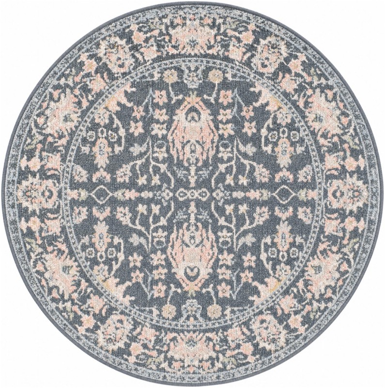 Sandys · Border Washable Rug, navy blue