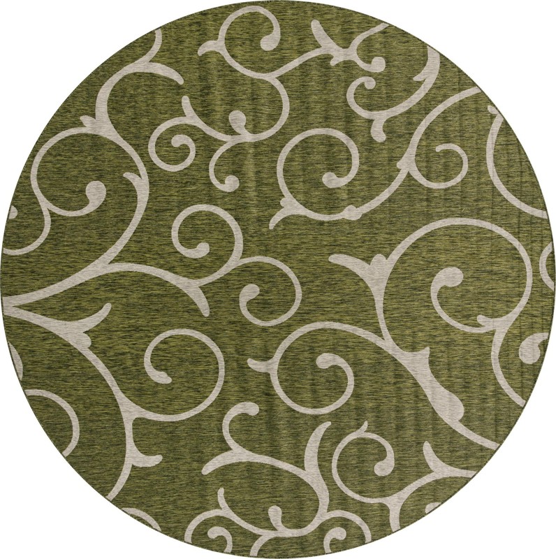 Shale · Floral / botanical Outdoor Rug, green