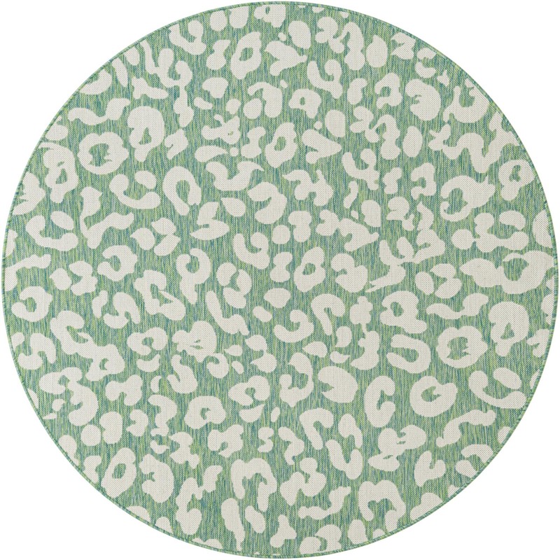 6' x 6' Cardamom · Leopard Outdoor Rug