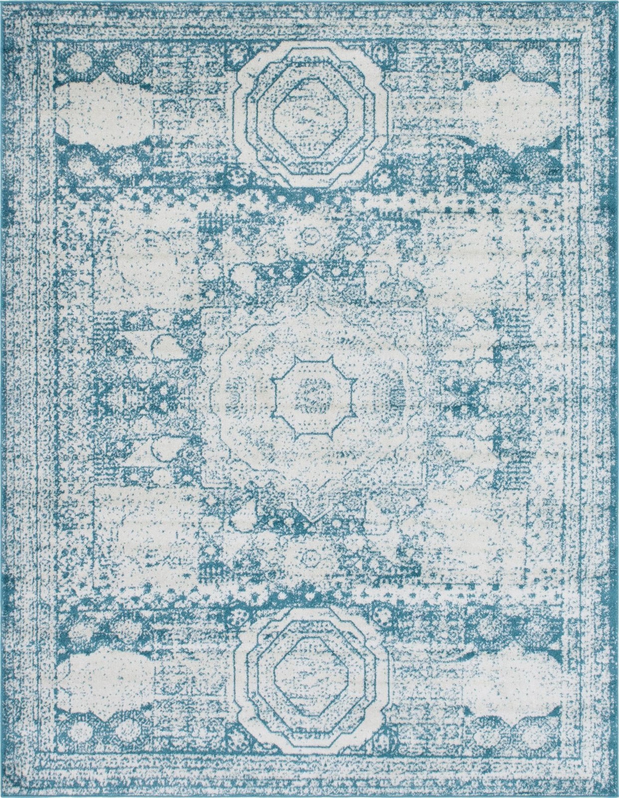 8' x 10' Benedict · Medallion rug, turquoise