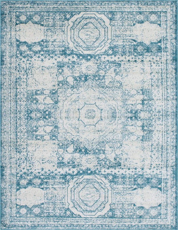 8' x 10' Benedict · Medallion rug, turquoise