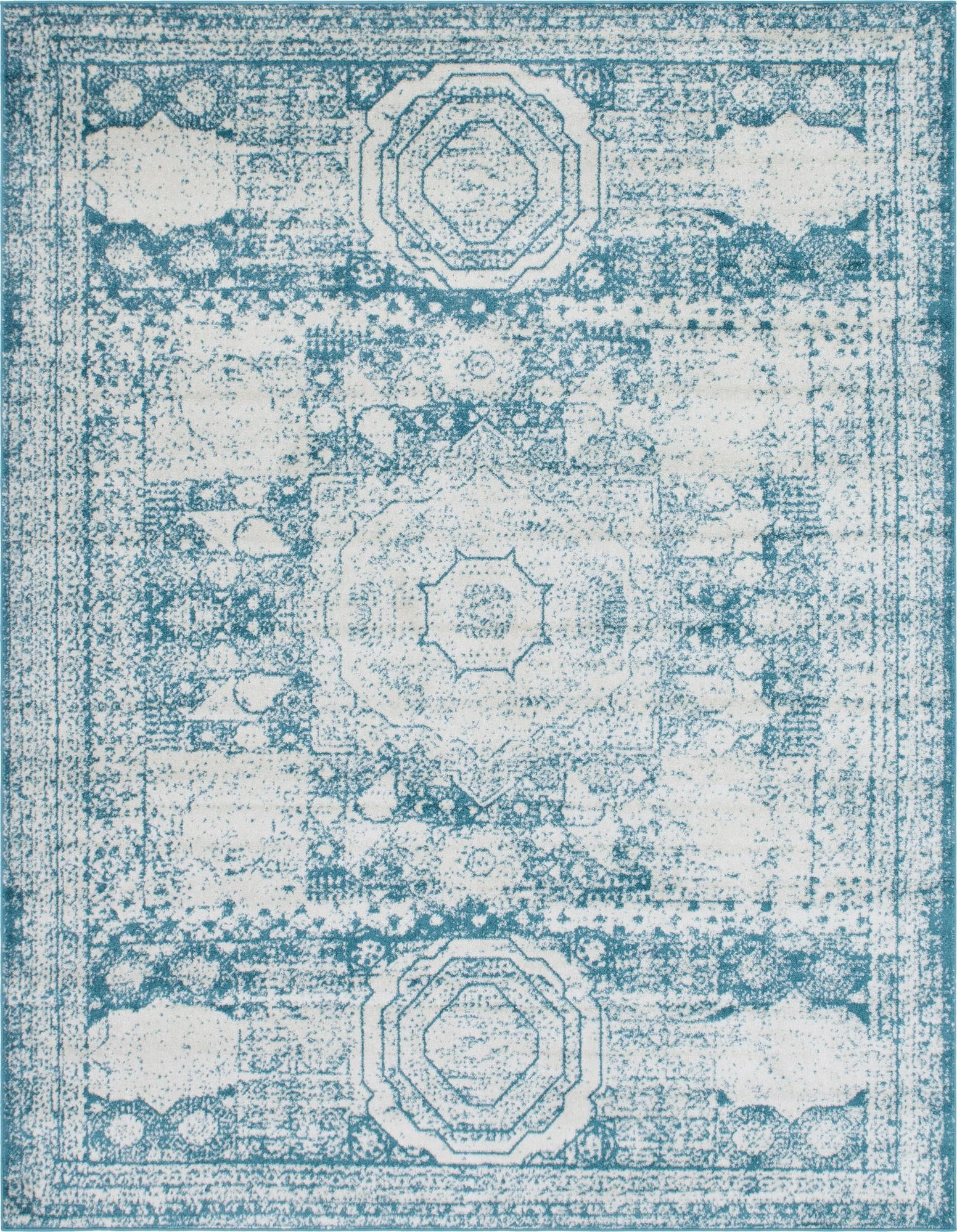 8' x 10' Benedict · Medallion rug, turquoise