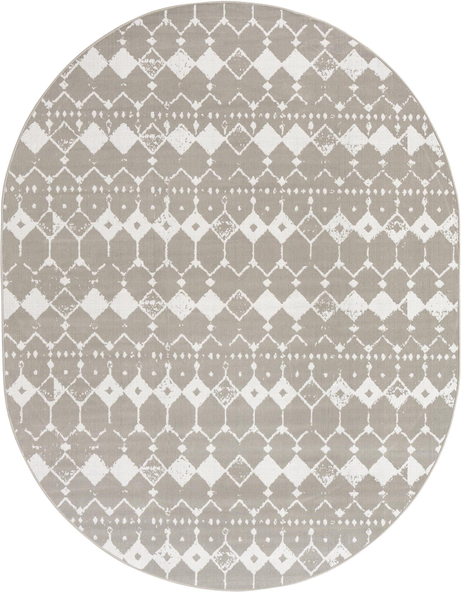 7' 10 x 10' Stowe · Diamond Outdoor Rug, gray
