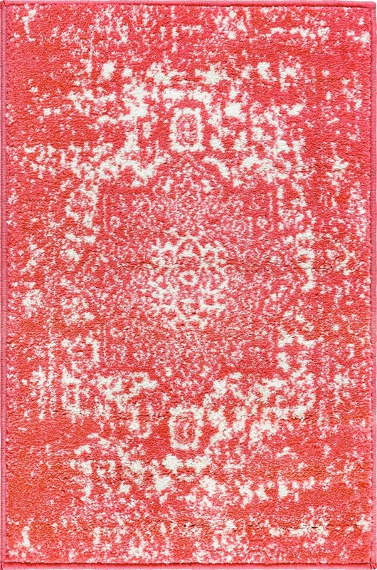 2' x 3' Birch · Border rug, pink