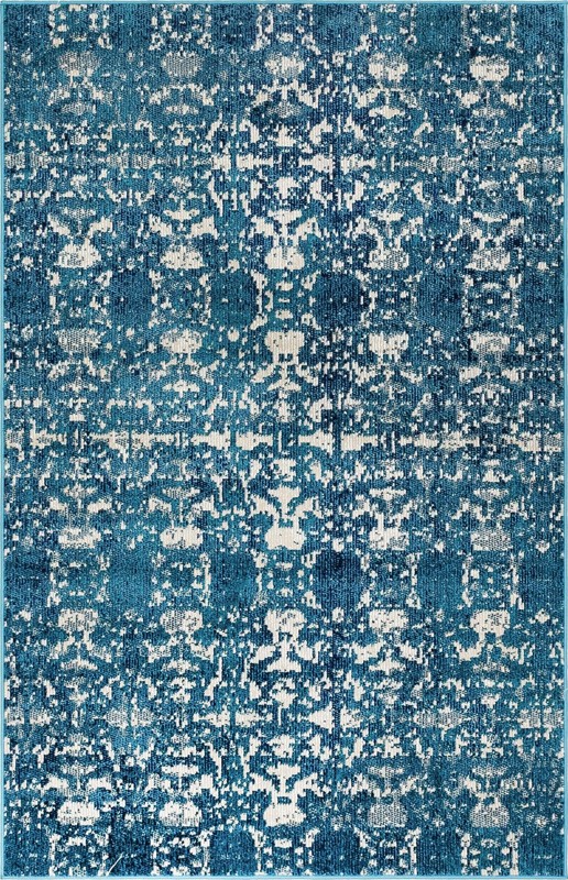 4' x 6' Basin · Abstract rug, navy