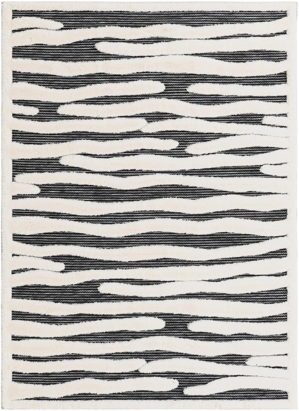 5' x 7' Villiers · Abstract rug, gray