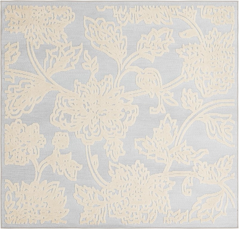 Lidell · Floral / botanical Outdoor Rug, gray