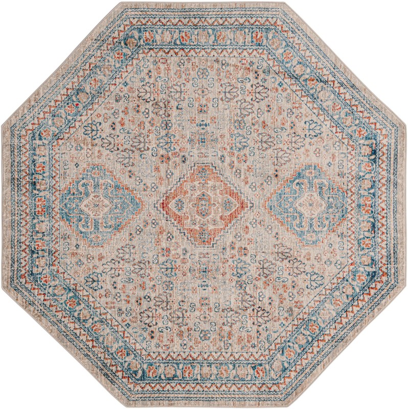 7' x 7' Greenbriar · Border rug, multi