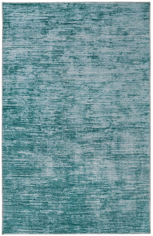 5' x 8' Prewitt · Abstract striped rug, teal and ivory
