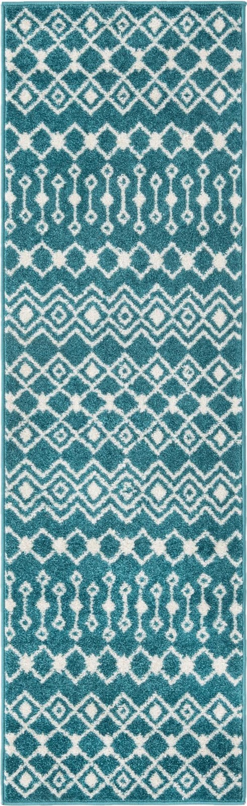 2' x 7' Boswell · Abstract rug, turquoise