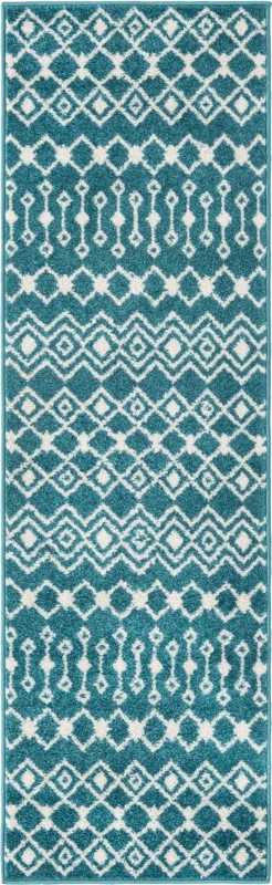 2' x 7' Boswell · Abstract rug, turquoise