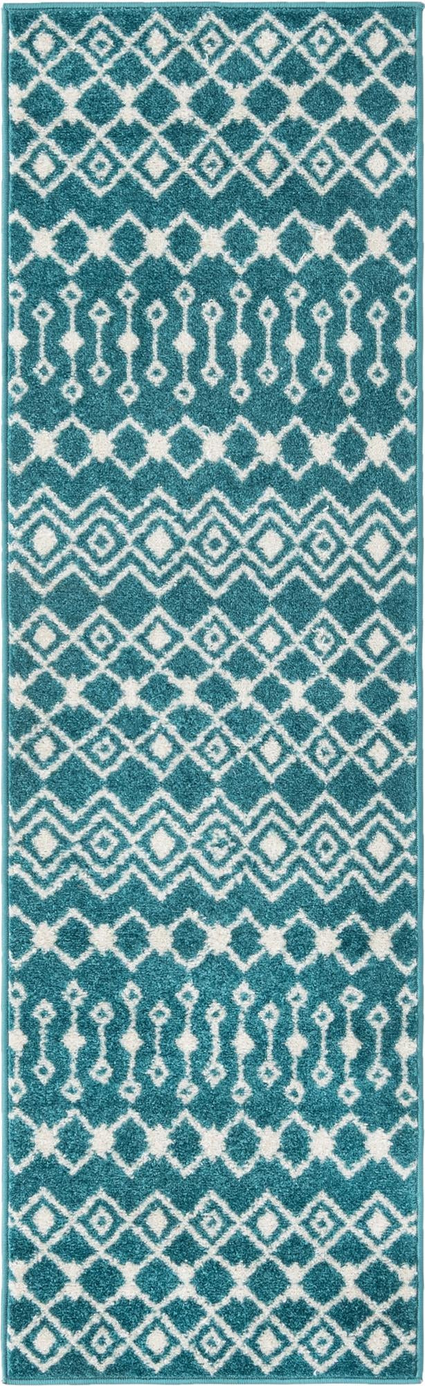 2' x 7' Boswell · Abstract rug, turquoise