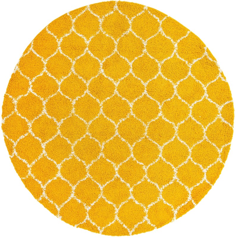 10' x 10' Barnett · Trellis Shag Rug, yellow