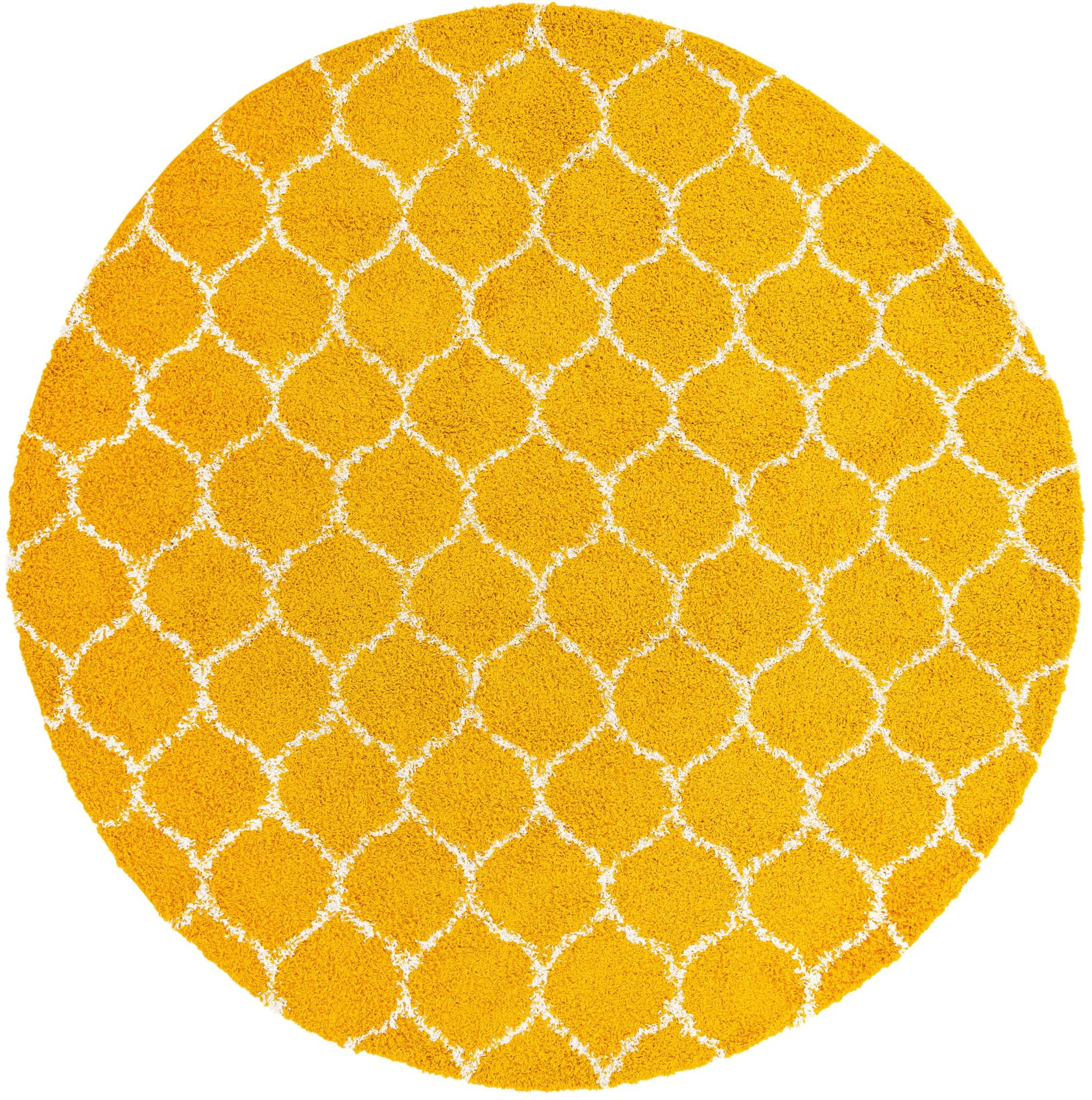 10' x 10' Barnett · Trellis Shag Rug, yellow