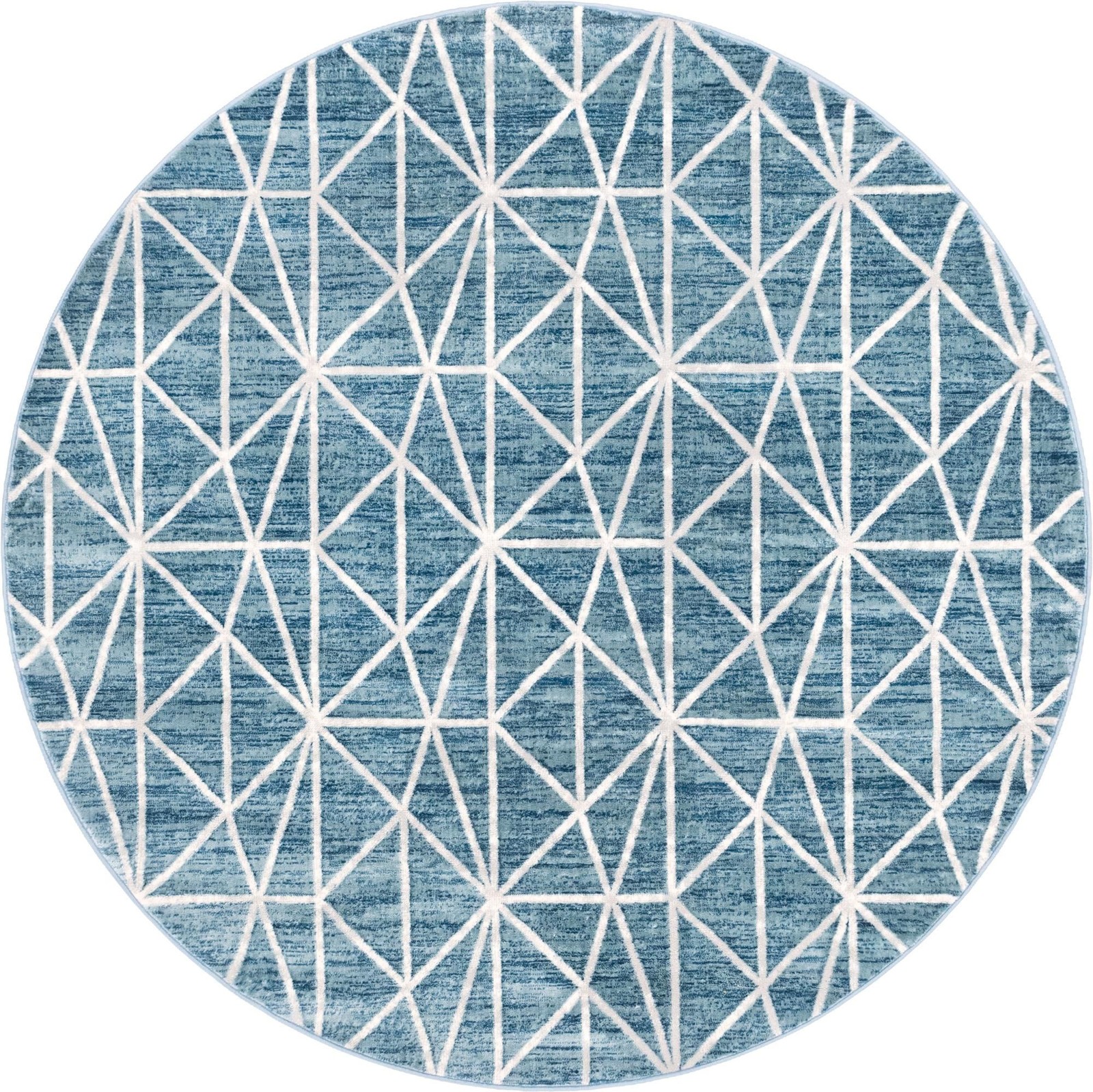 8' x 8' Gilman · Geometric rug, blue