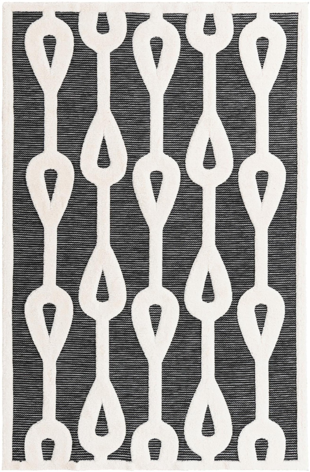 6' x 9' Russell · Geometric rug, gray