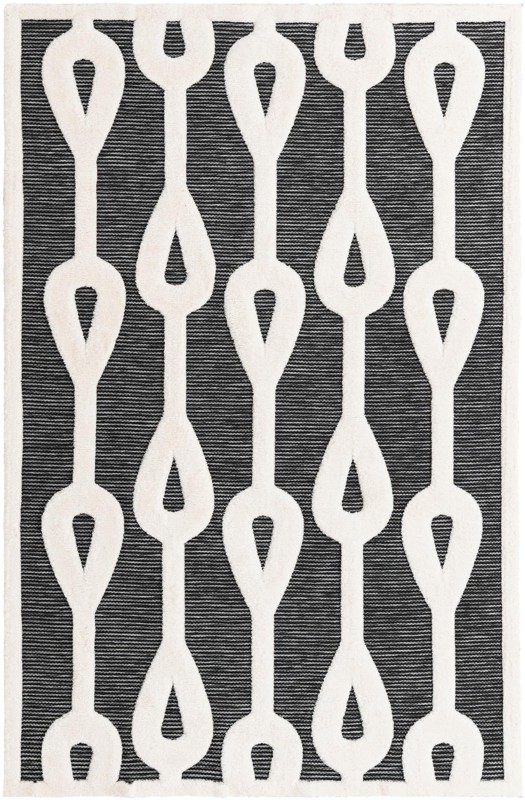 6' x 9' Russell · Geometric rug, gray