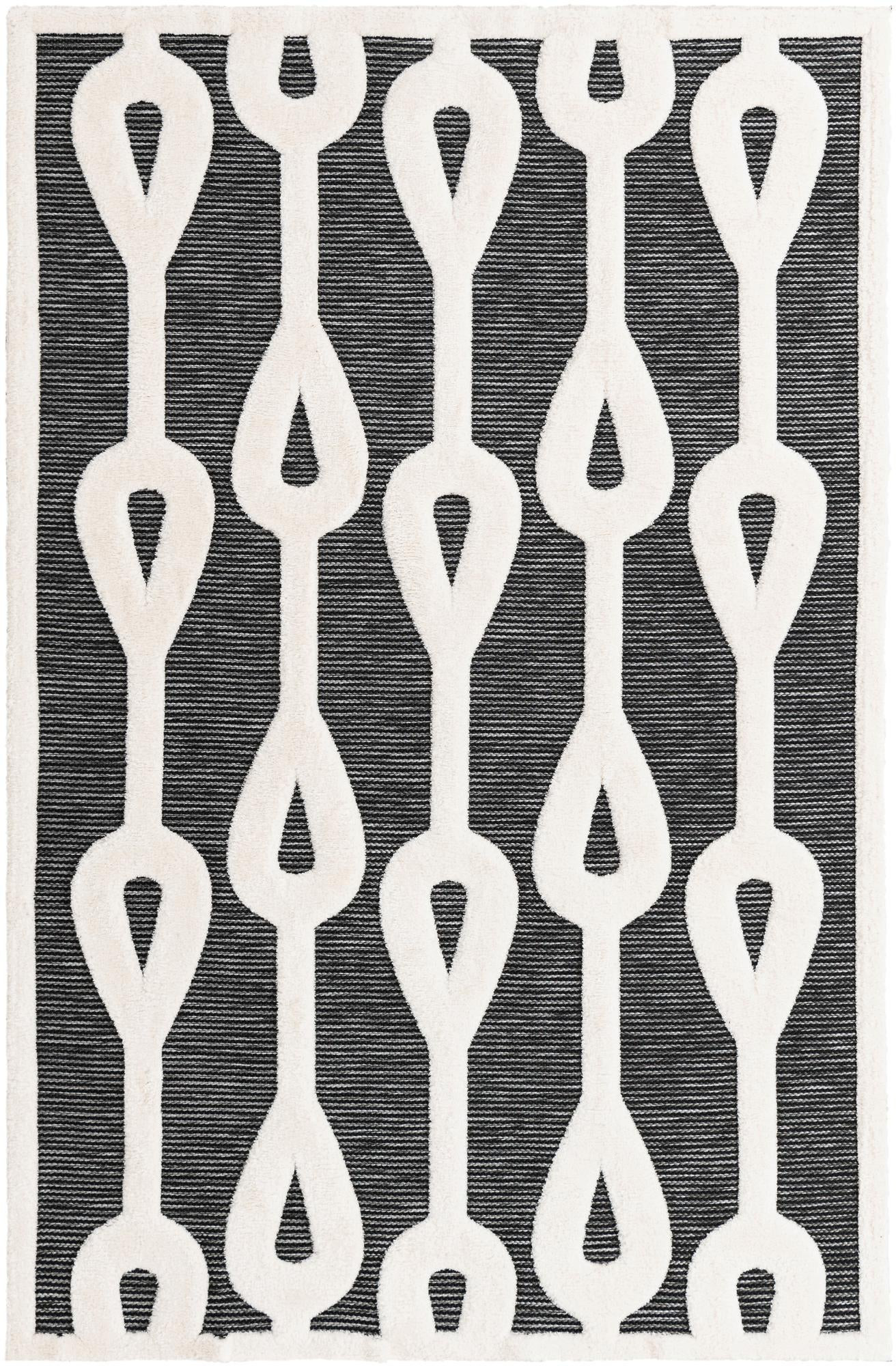 6' x 9' Russell · Geometric rug, gray