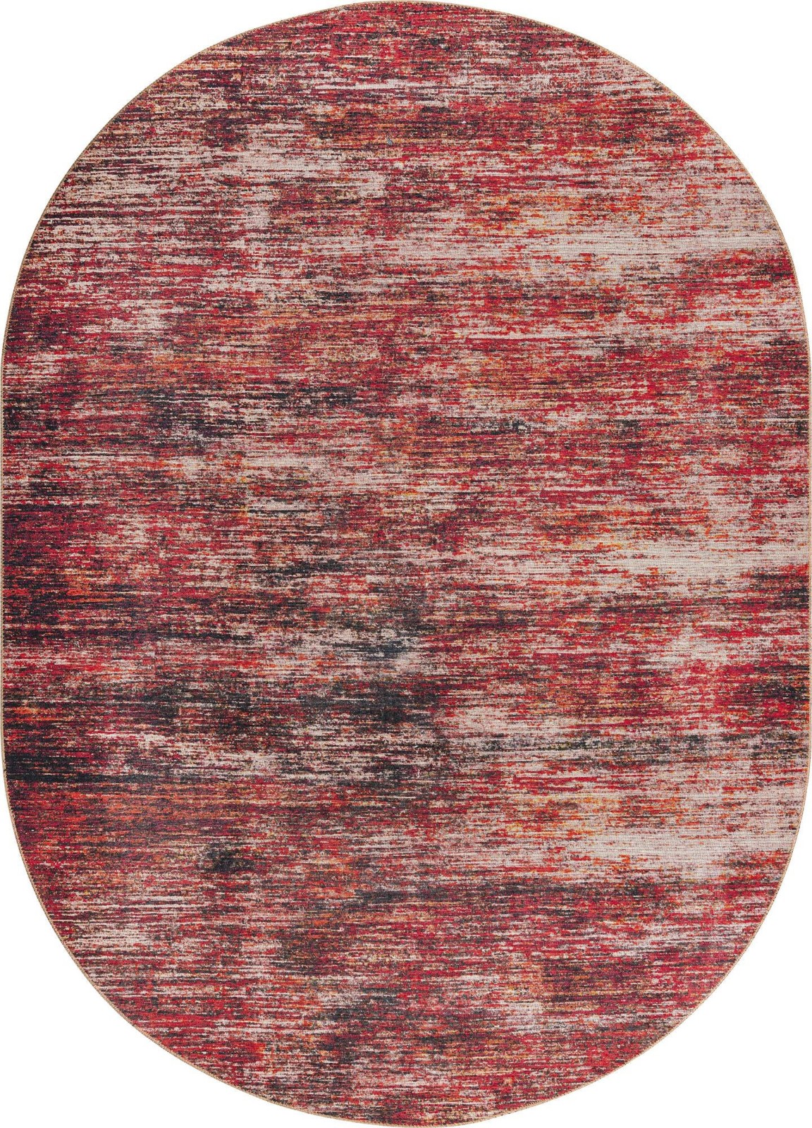 7' 6 x 10' 6 Prewitt · Abstract rug, rust red