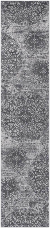 2' 7 x 12' Blakemore · Distressed medallion rug, slate and grey